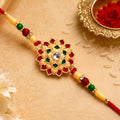ALVENZA Flower Design Rakhi - Elegant Floral Thread for Brother
