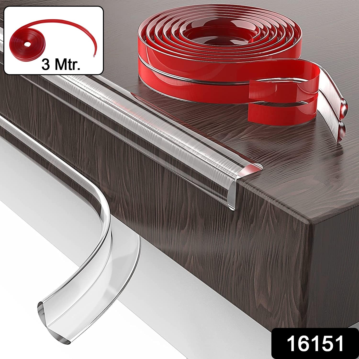 Soft Adhesive Edge Protector 3 Meter Safety Guard for Furniture - Side View