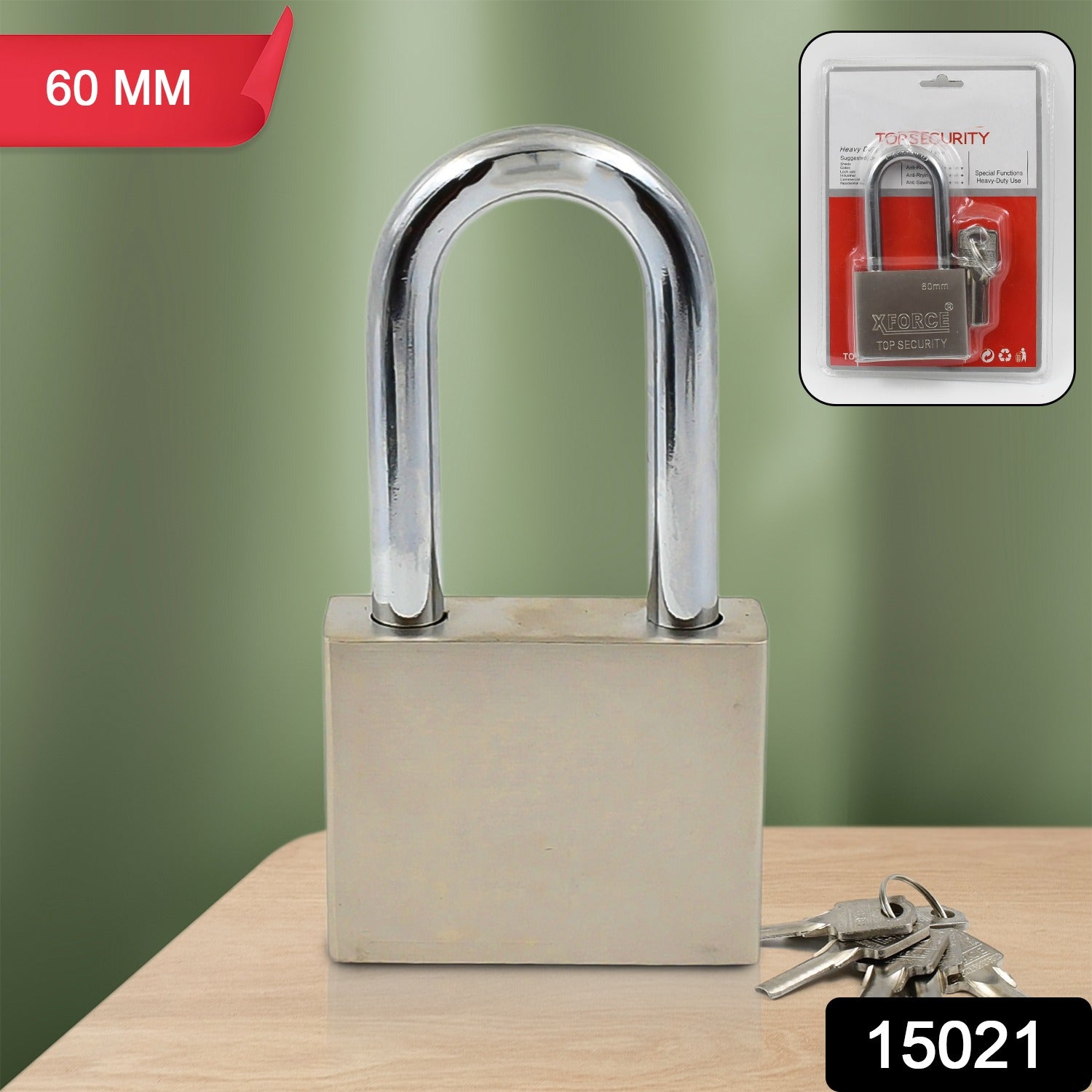 ALVENZA Solid Padlock 60mm – Heavy-Duty Brass Security Lock | Safelix