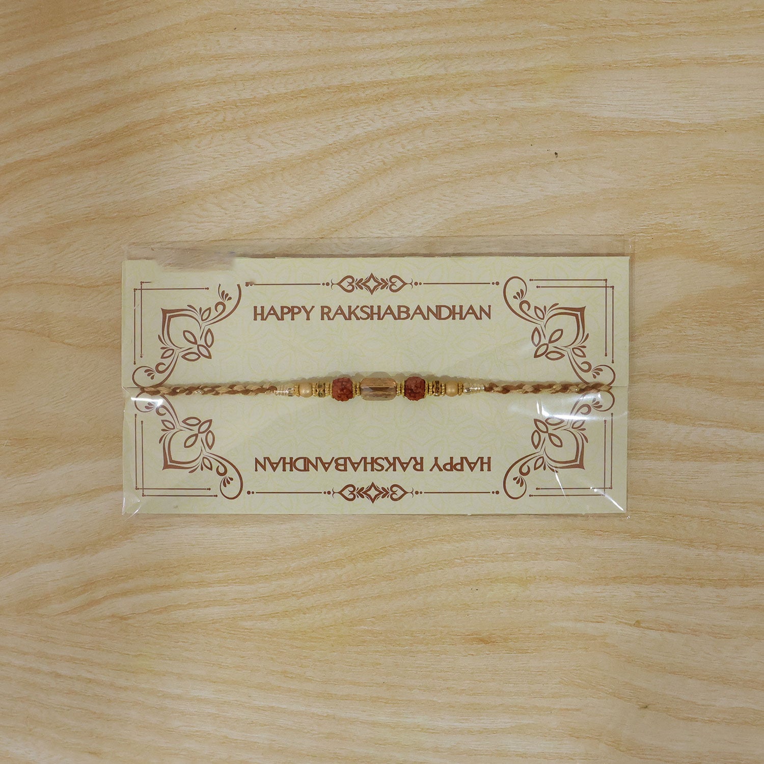 ALVENZA Graceful Pastel Pearl Rakhi with Fine Beads and Premium Raksha Bandhan Charm