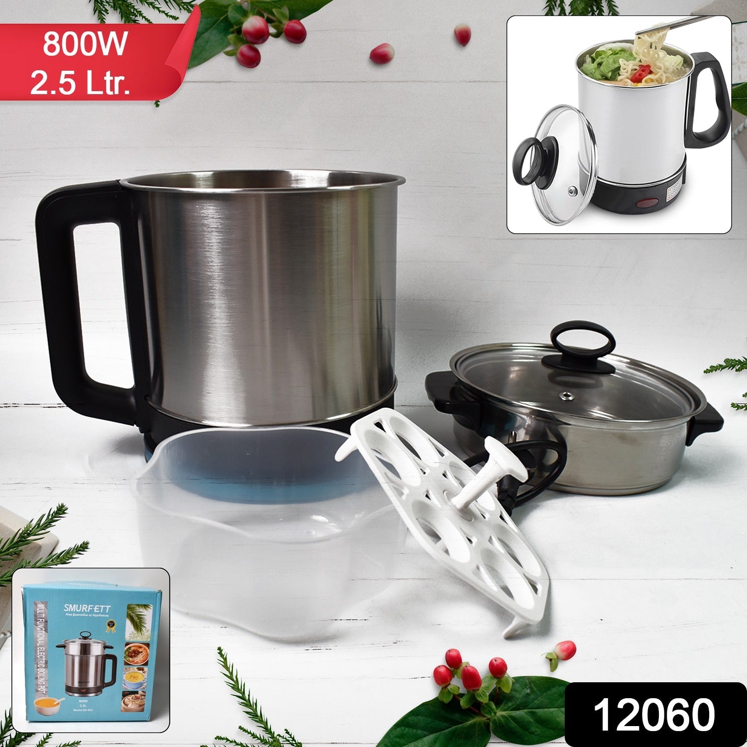ALVENZA Electric Multi Cooker – 2.5L Stainless Steel 800W | FirePot