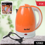 Electric Kettle 2L Stainless Steel with Auto Shut-Off | Siplix - Side View