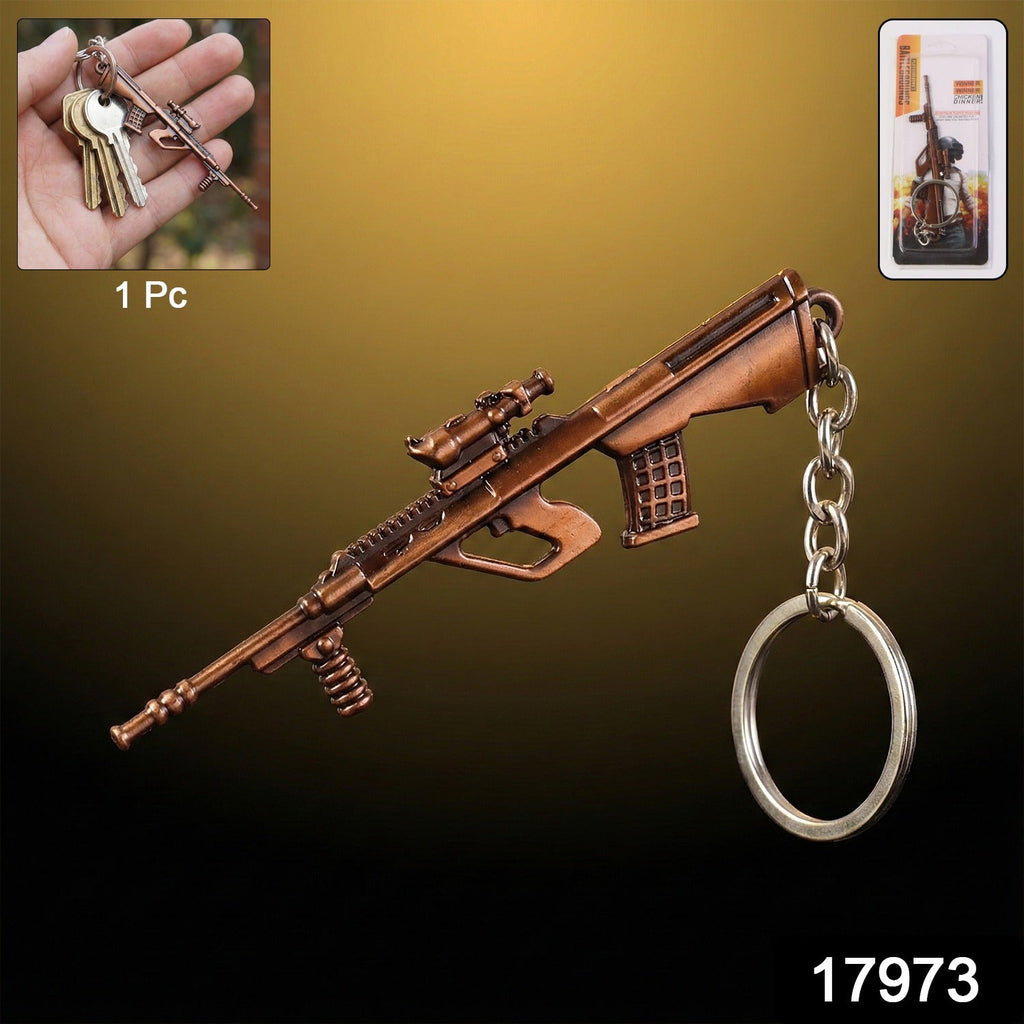 ALVENZA Gun Shape Keychain – Durable Metal Alloy with Antique Finish