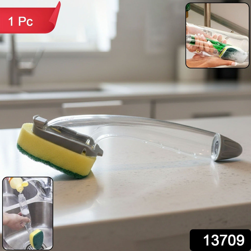 Heavy Duty Soap Dispensing Dishwand Convenient Kitchen Cleaning - Side View