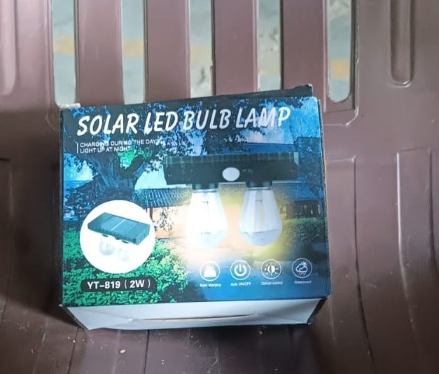 Solar LED Lamp Double Bulb Outdoor Garden Light - Detail View 7