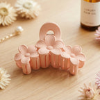 Large Plastic Hair Clip Elegant Flower Design for Women