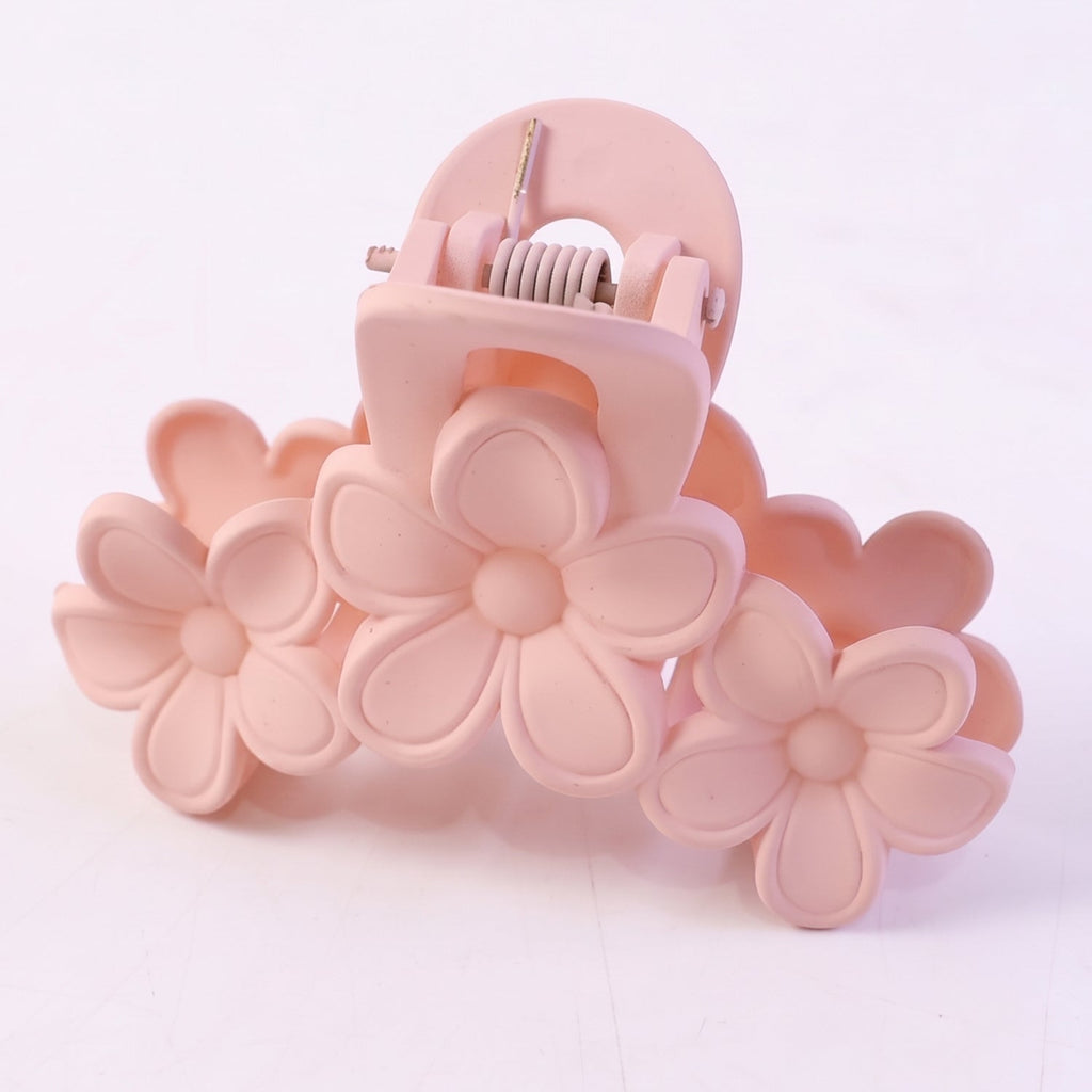 Large Plastic Hair Clip Elegant Flower Design for Women - Detail View 5