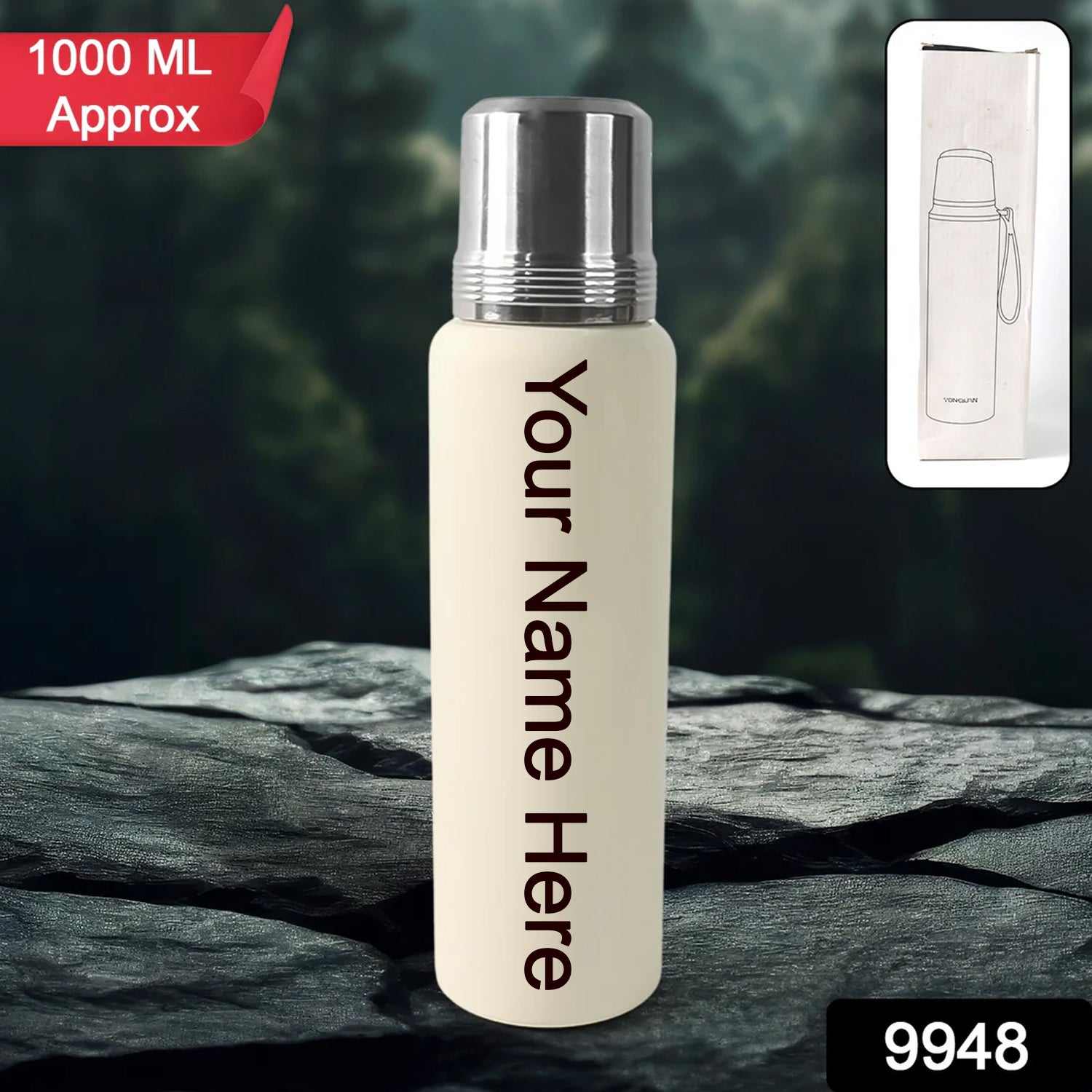ALVENZA Stainless Steel Double Wall Flask Water Bottle – 12H Hot & Cold