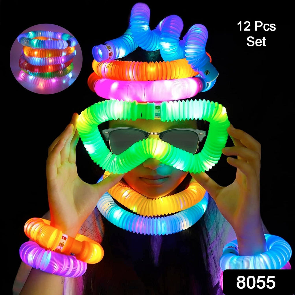 ALVENZA Sensory Fidget Tubes – 12-Pack Colorful Stretch & Pop Toys | Little Learners