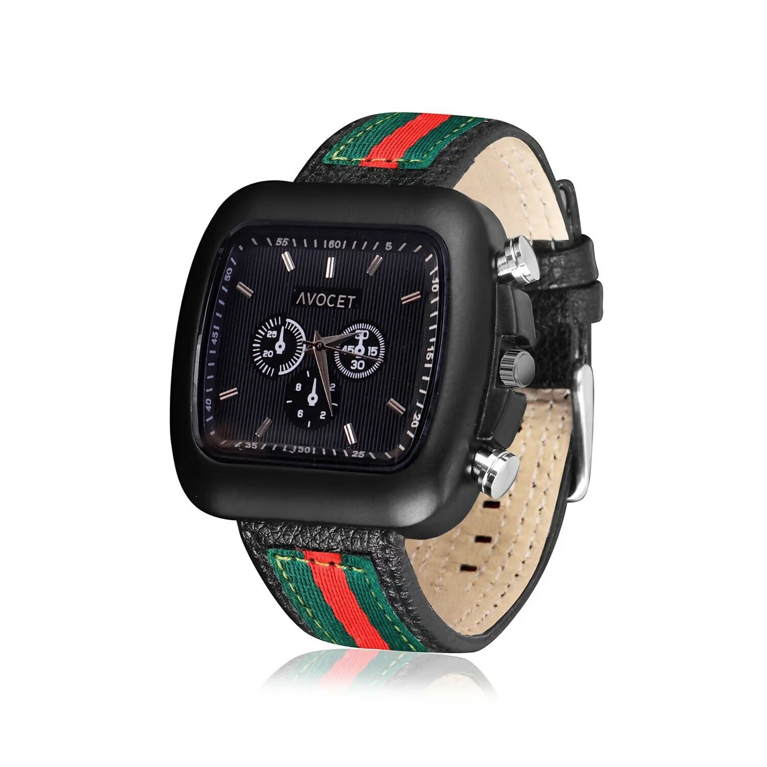 Black Square Dial Analog Watch – Stylish & Durable for Everyday Wear