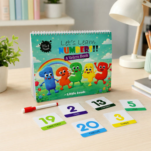 ALVENZA Learning Numbers Activity Book – Engaging Velcro Hands-On Kids Tool