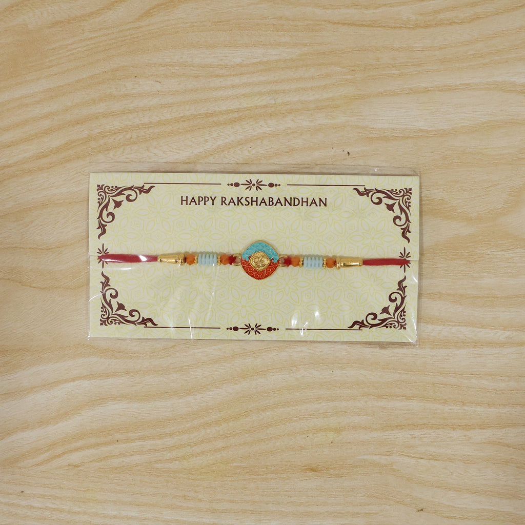 ALVENZA OM Symbol Rakhi – Traditional Style with Modern Elegance