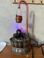 ALVENZA Shivling Water Fountain – LED Lighted Tabletop Spiritual Decor