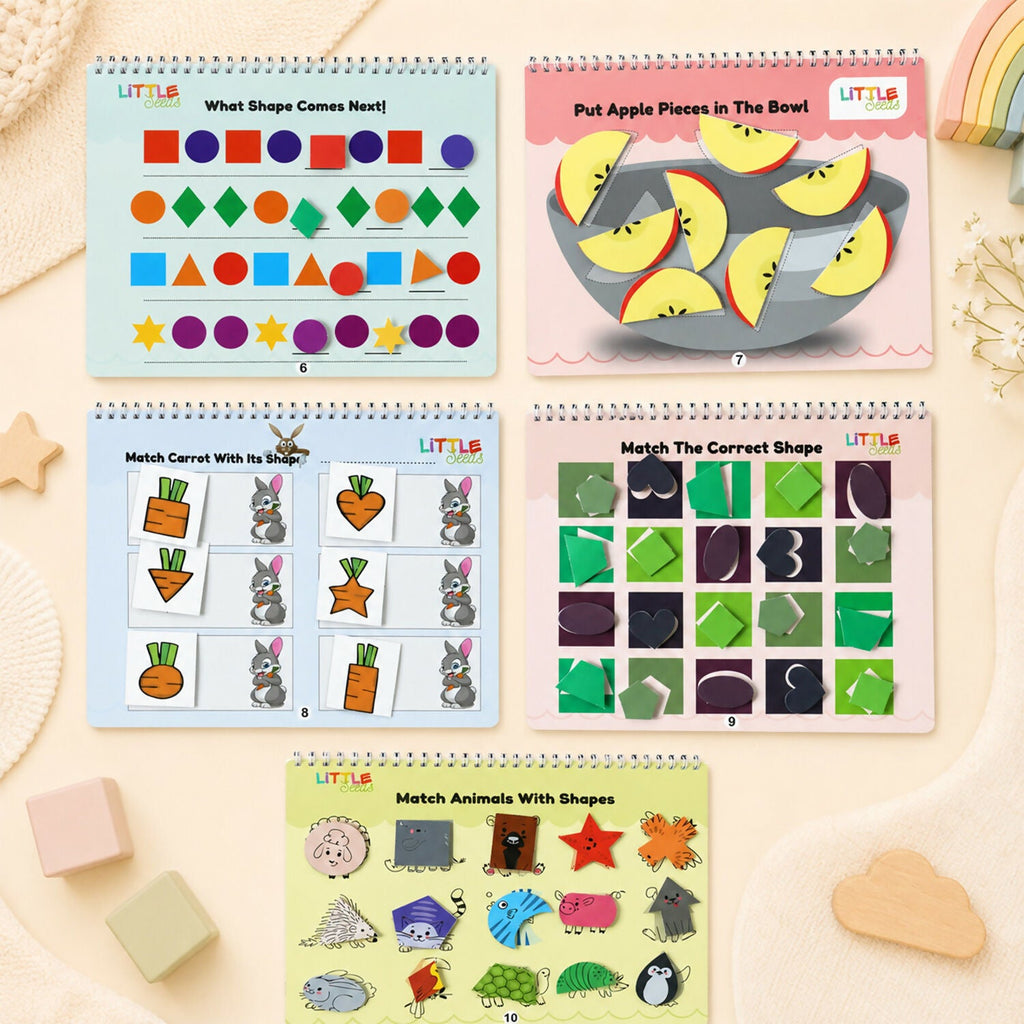 ALVENZA Shape Learning Book for Kids – Fun Velcro Activity for Toddlers