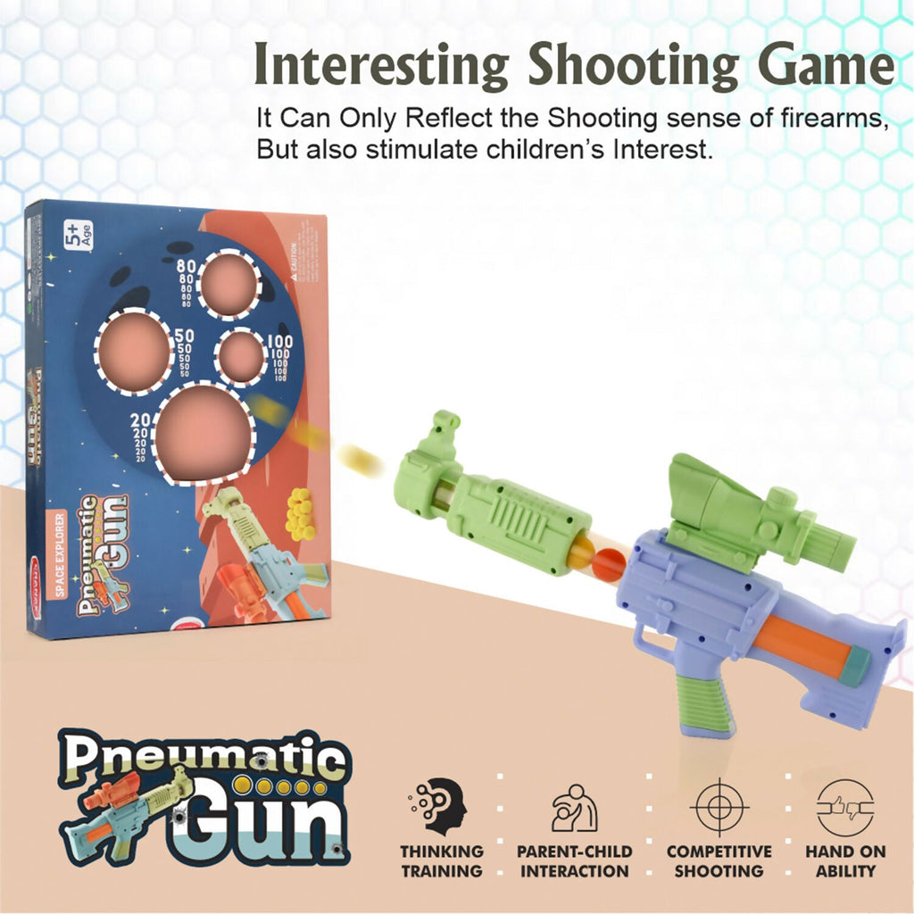 ALVENZA Space Explorer Pneumatic Gun – Safe Soft Foam Ball Shooter
