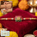 ALVENZA Ganesha Rakhi, Elegant Designer Thread for Raksha Bandhan