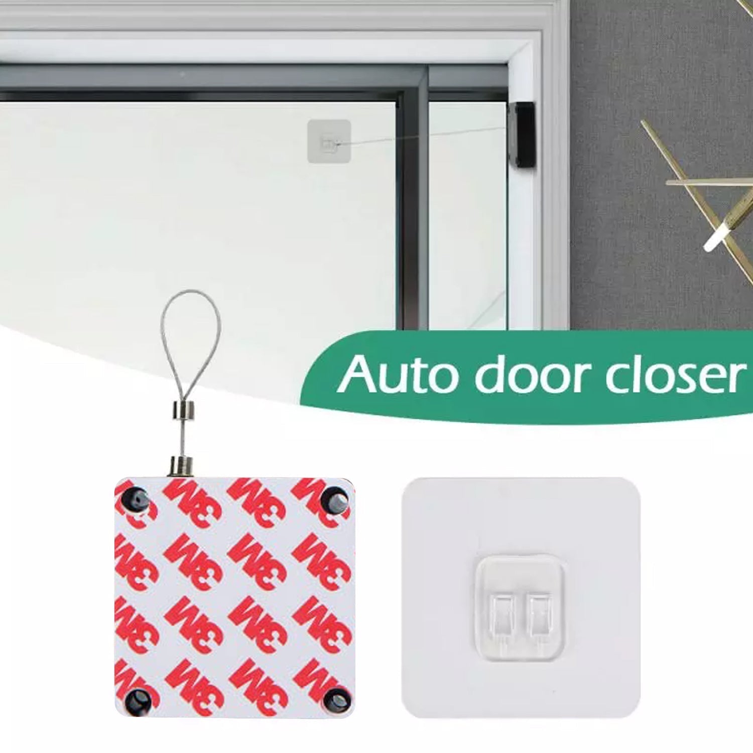 ALVENZA Automatic Sensor Door Closer – Punch-Free & Quiet | GlimmerHome