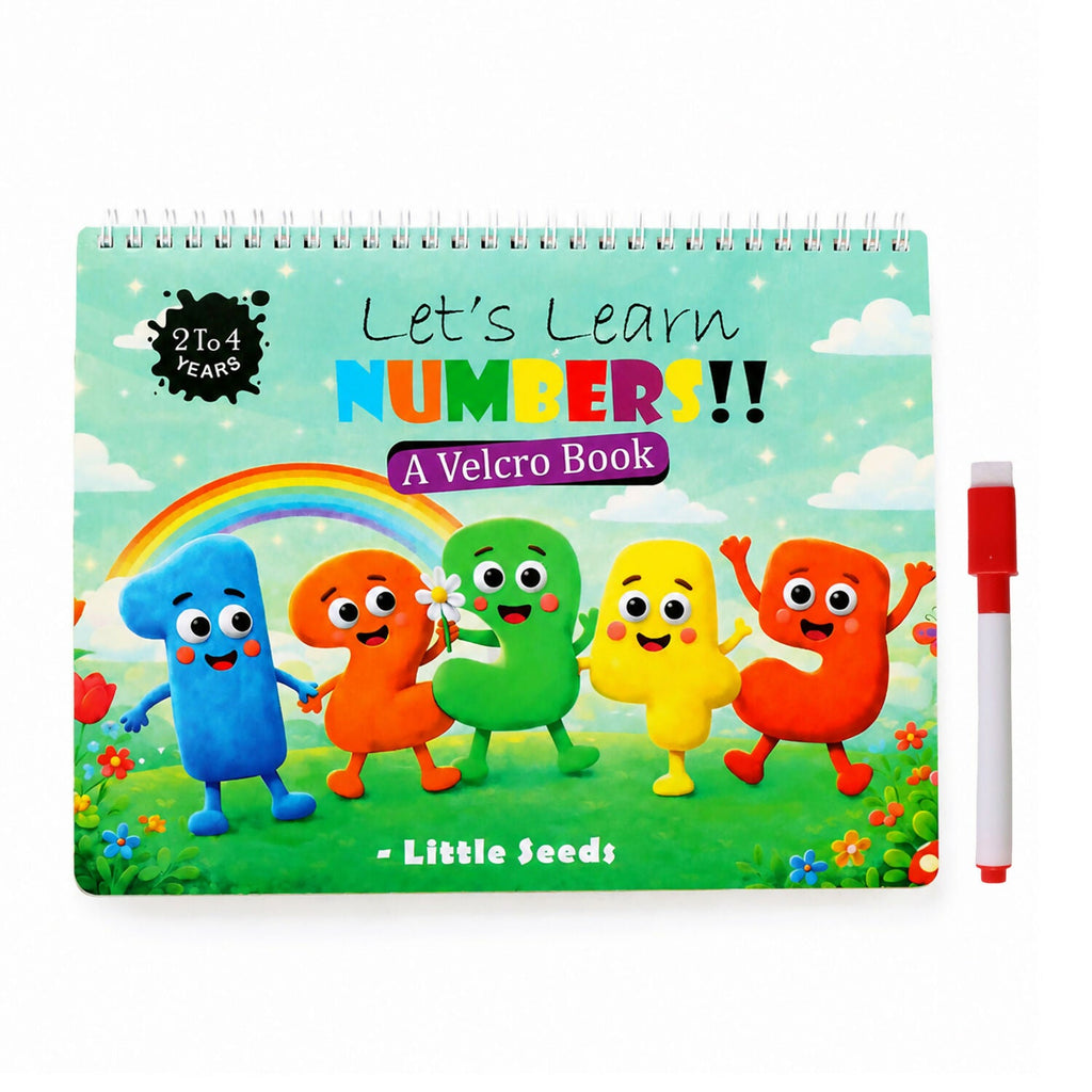 ALVENZA Learning Numbers Activity Book – Engaging Velcro Hands-On Kids Tool