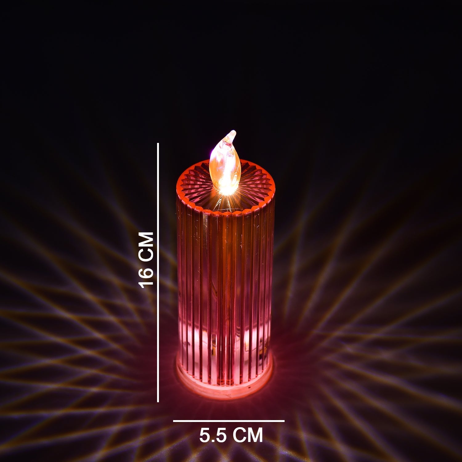 LED Crystal Candle Glitter Swirling Multicolor Decor | Styleva - Detail View 7