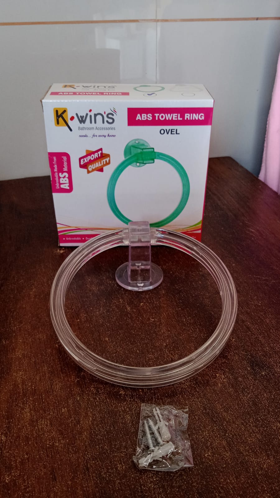 ABS Towel Ring Unbreakable Wall Mounted Holder | BathNova - Detail View 7