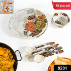 ALVENZA Plastic Dinner Set – 18-Piece Microwave & Dishwasher Safe | Jiaqi