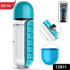 Pill Organizer Water Bottle 600ml – Travel Friendly | Own Hydrate