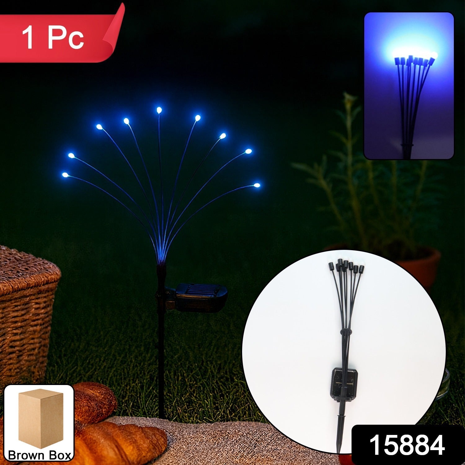 ALVENZA Solar LED Fiber Optic Garden Light – Waterproof Outdoor Decor