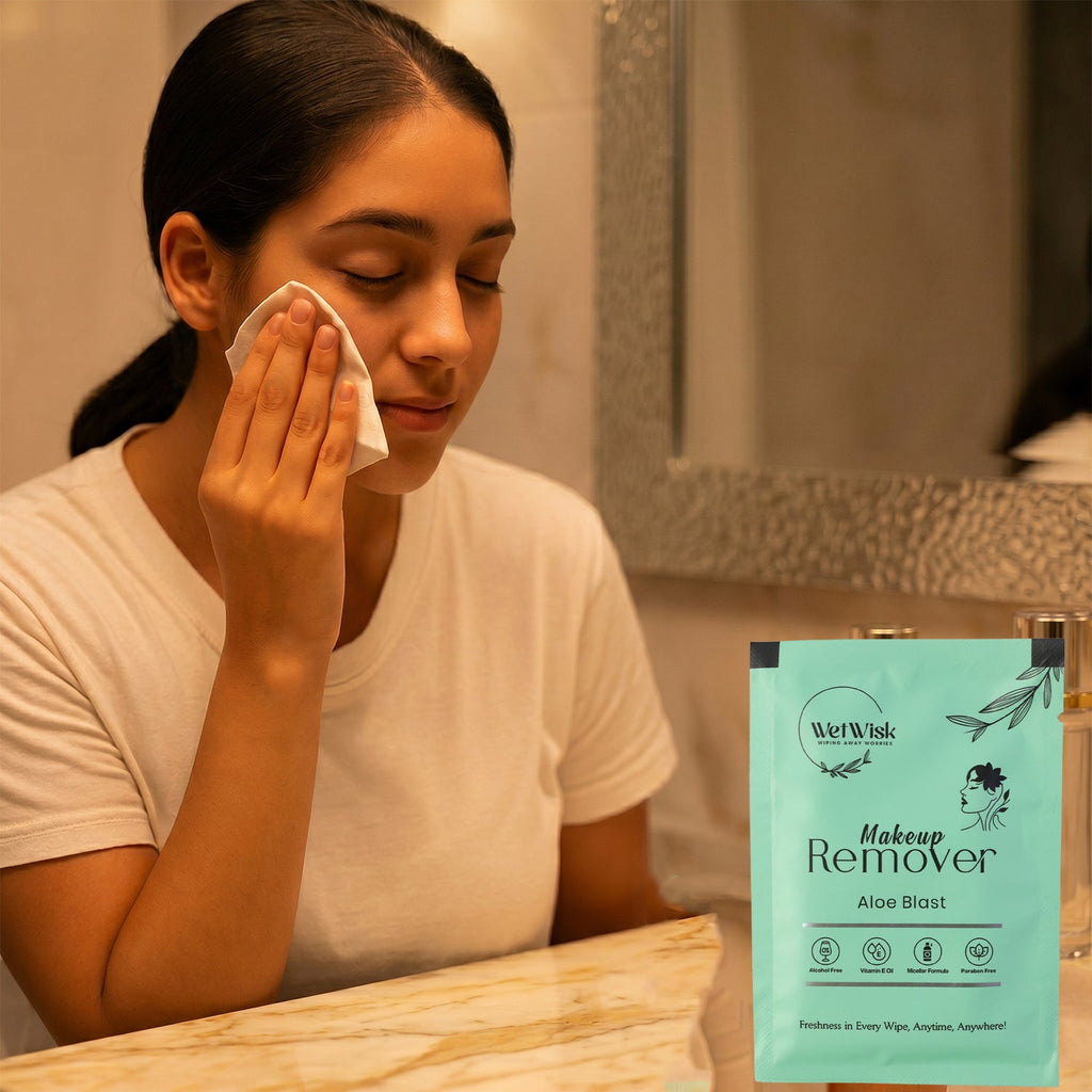 Makeup Remover Wet Wipes Gentle & Travel-Friendly Facial Cleansing - Detail View 7