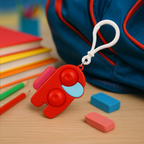 ALVENZA Pop-It Fidget Keychain – Mini Stress Relief Sensory Toy for Kids & Adults