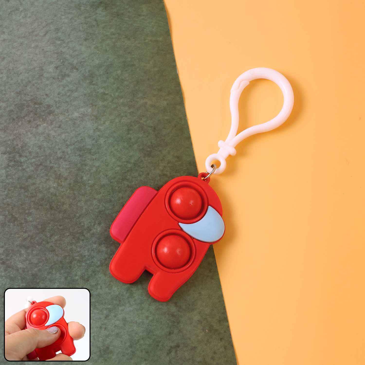 ALVENZA Pop-It Fidget Keychain – Mini Stress Relief Sensory Toy for Kids & Adults