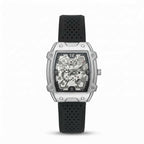 Premium Silver Dial Men's Watch With Silicone Strap For Trendy Casual Style