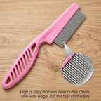 Pet Dog Hair Removal Comb Easy Shedding and Fur Cleaning - Front View