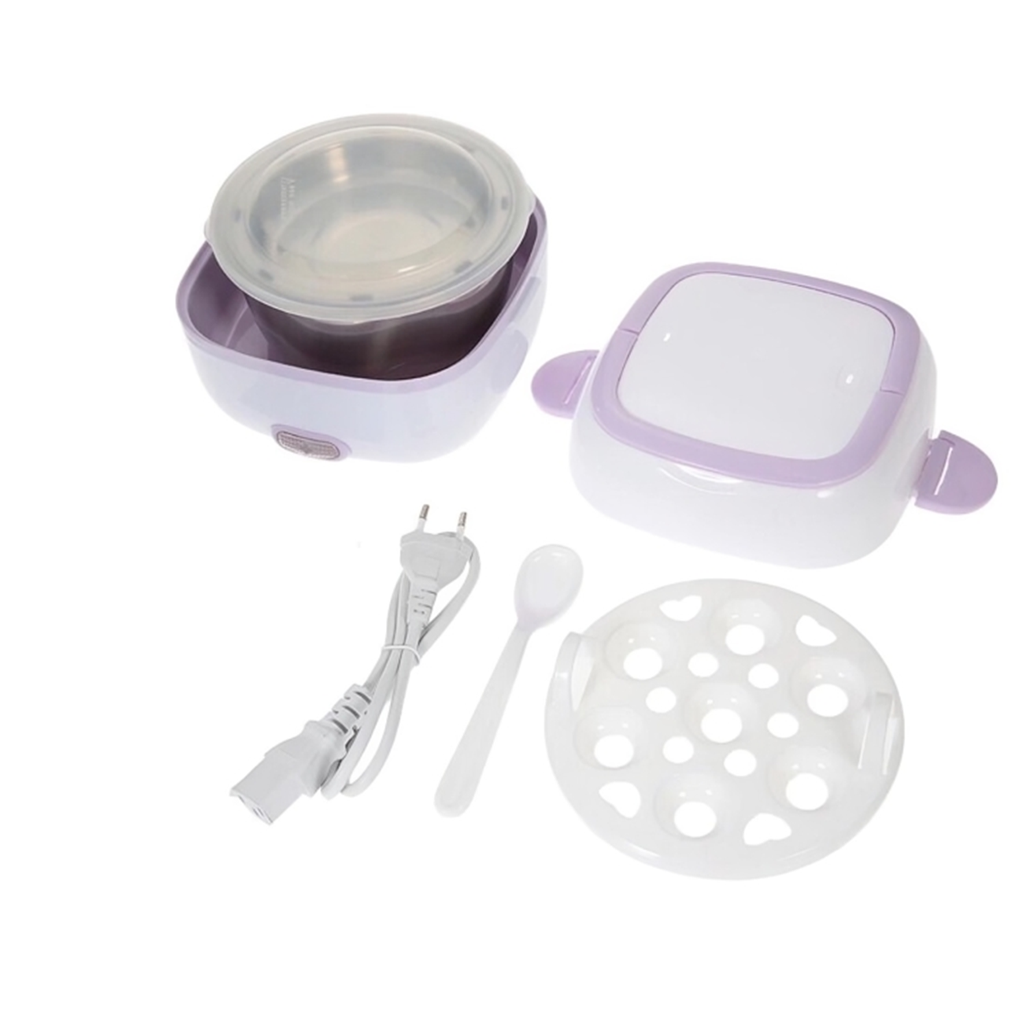 ALVENZA Electric Lunch Box 220V – Portable with Stainless Steel Compartments