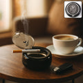 ALVENZA Round Smokeless Ashtray with Lid – Windproof & Easy Clean