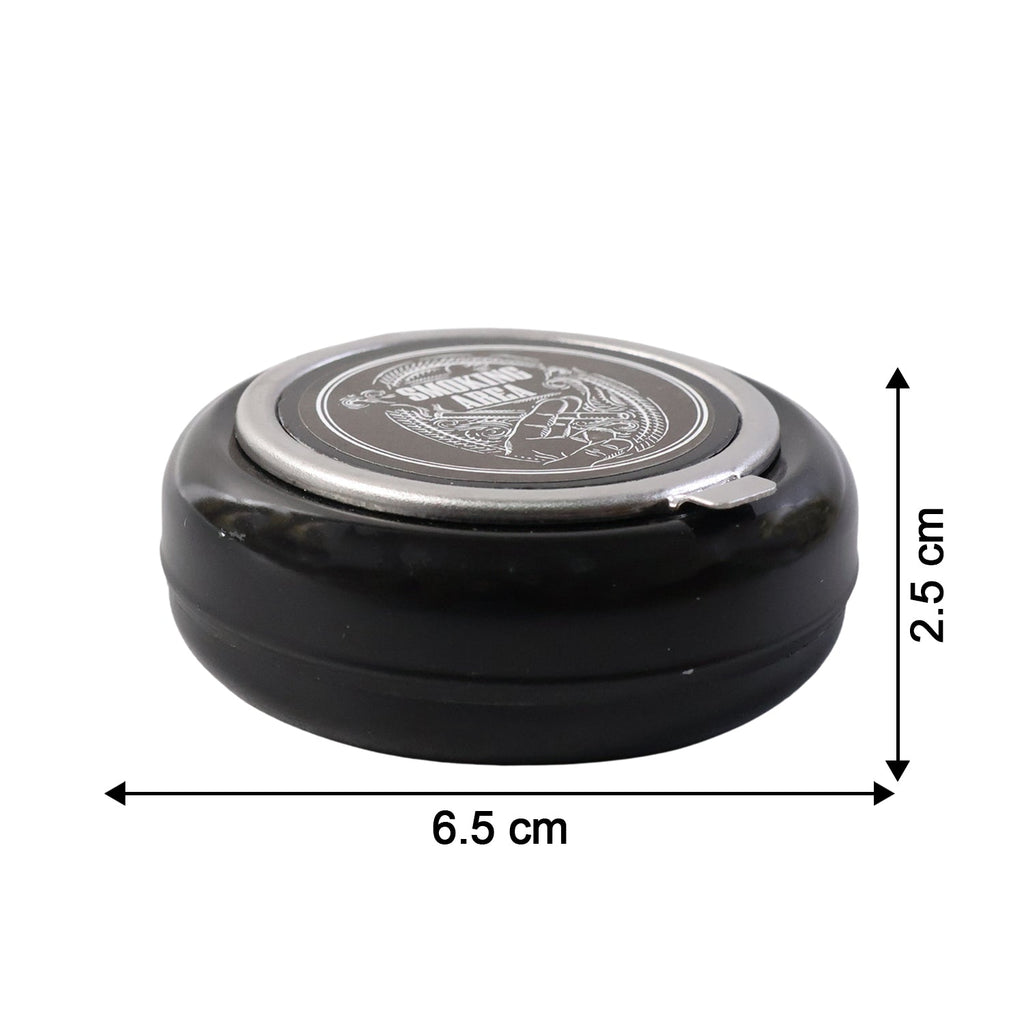 ALVENZA Round Smokeless Ashtray with Lid – Windproof & Easy Clean
