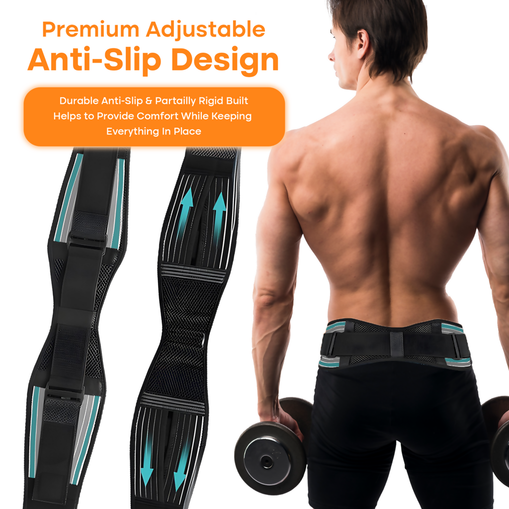 Lower Back Support Belt – Adjustable for Pain Relief & Posture
