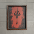 ALVENZA Mahadev Trishul Wall Art – Modern Spiritual Decor for Living Room