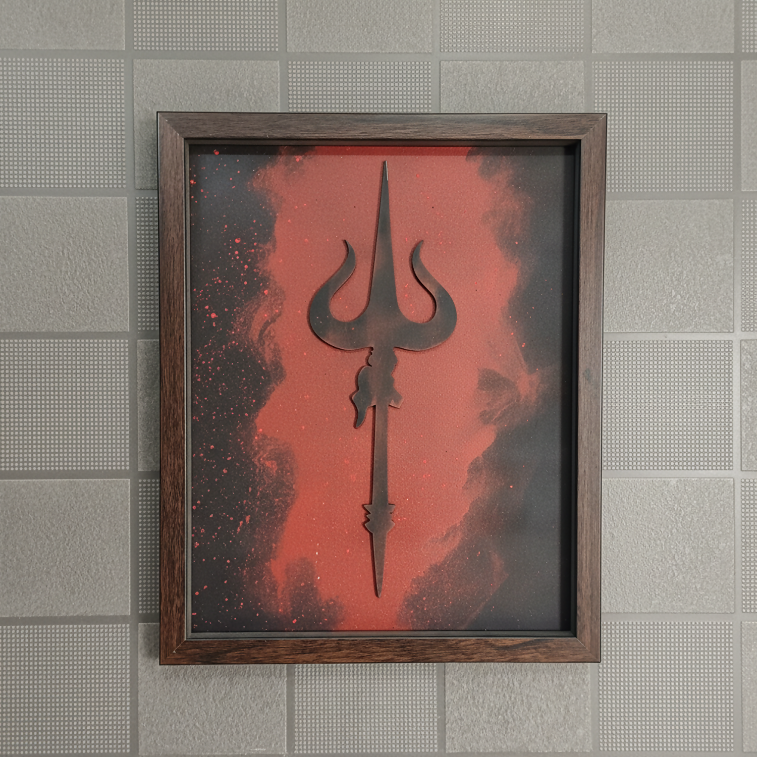ALVENZA Mahadev Trishul Wall Art – Modern Spiritual Decor for Living Room