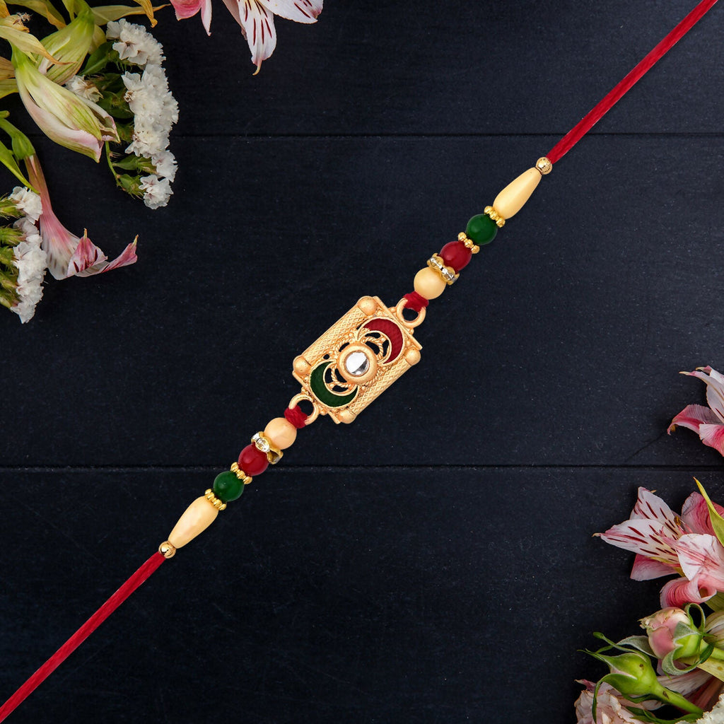 ALVENZA Traditional Meenakari Rakhi - Vibrant festive sibling gift