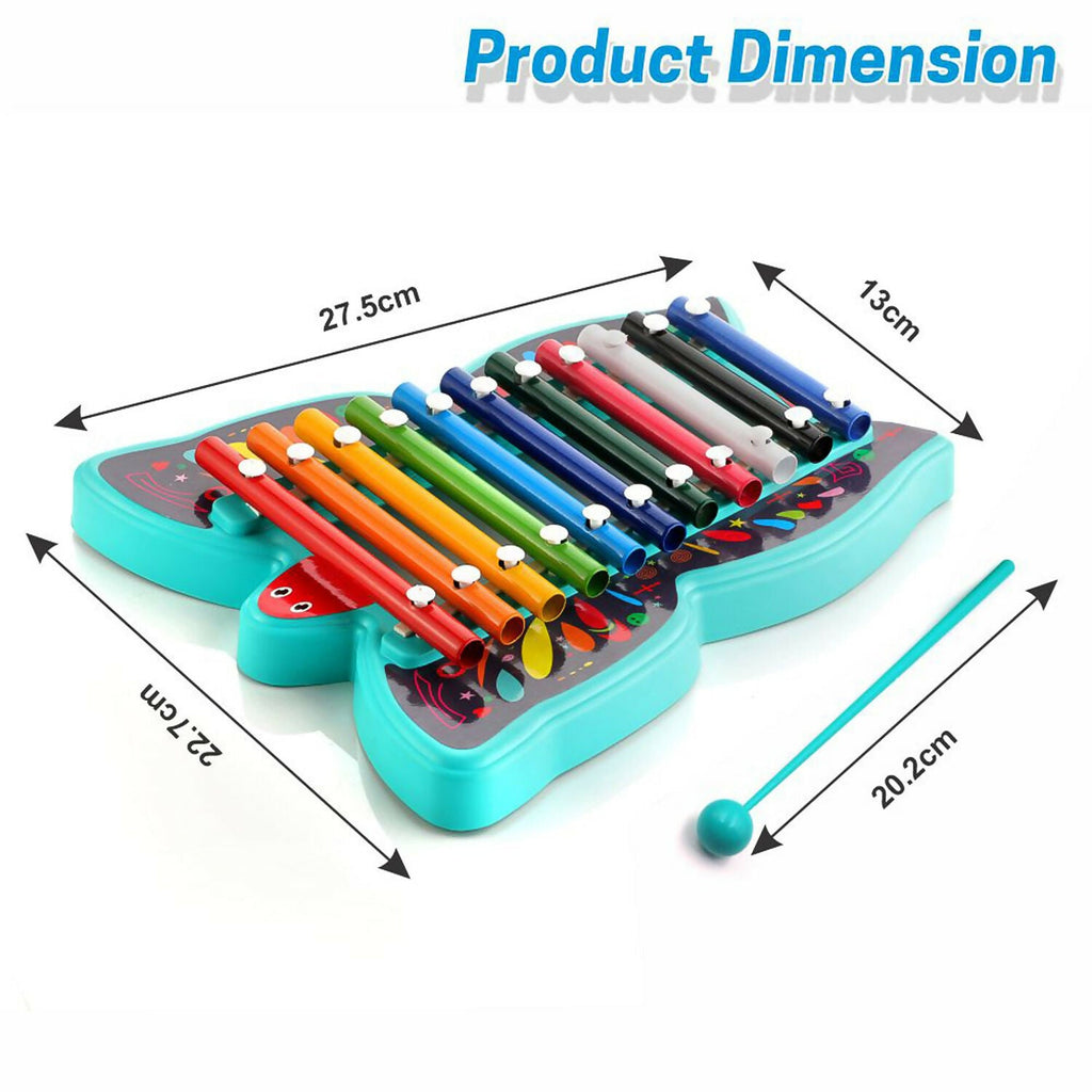 ALVENZA Butterfly Xylophone – Colorful 12-Tone Musical Learning Toy