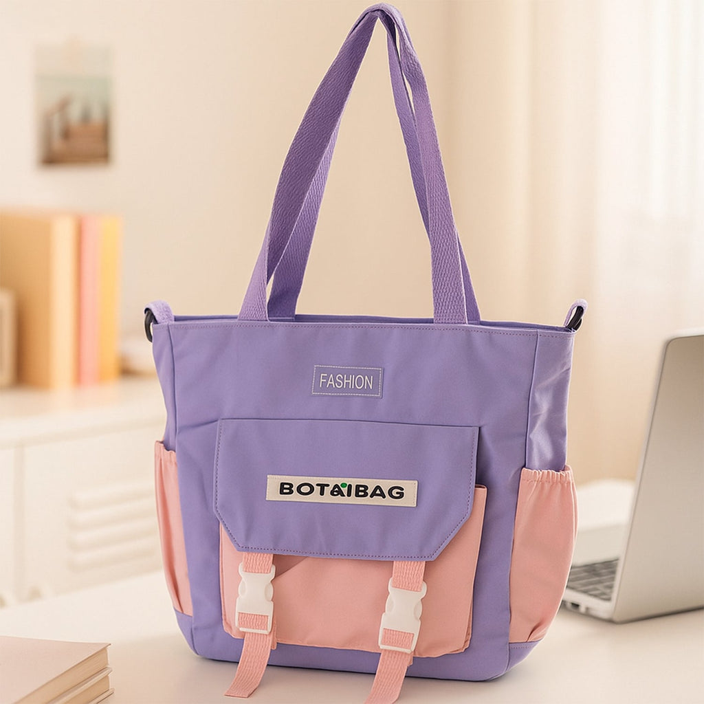 Multi-Pocket Shoulder Tote Bag – Spacious & Adjustable Strap
