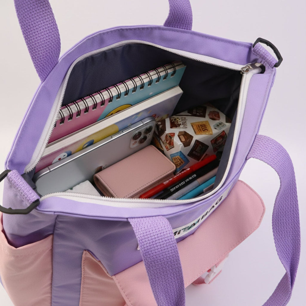 Multi-Pocket Shoulder Tote Bag – Spacious & Adjustable Strap
