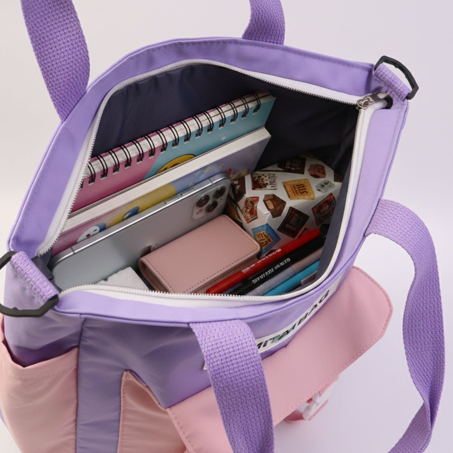 Multi-Pocket Shoulder Tote Bag – Spacious & Adjustable Strap