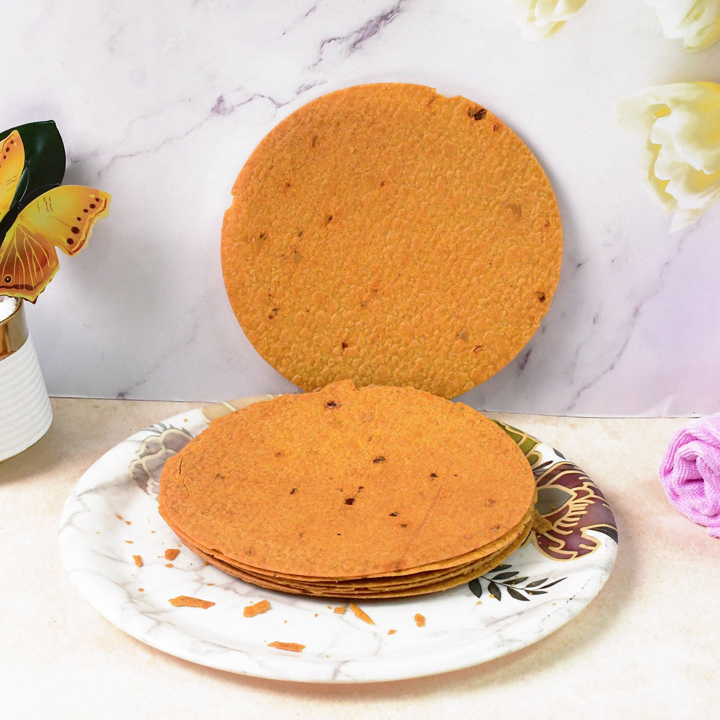 Bajri Khakhra Crispy Ginger Garlic Snack (180g) | Maniarr's - Front View