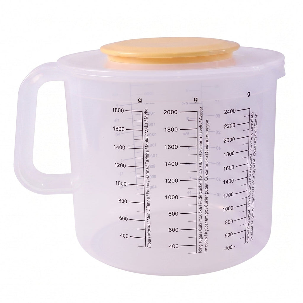 Plastic Measurement Storage Box Large Capacity & Secure Lid - Back View