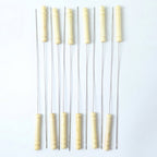 Stainless Steel BBQ Skewers Reusable Grilling Sticks with Wooden Handle - Back View