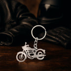 ALVENZA Motorcycle Keychain – Durable Metal Silhouette for Indian Riders