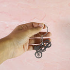 ALVENZA Motorcycle Keychain – Durable Metal Silhouette for Indian Riders