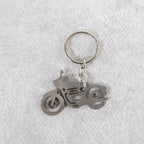 ALVENZA Motorcycle Keychain – Durable Metal Silhouette for Indian Riders