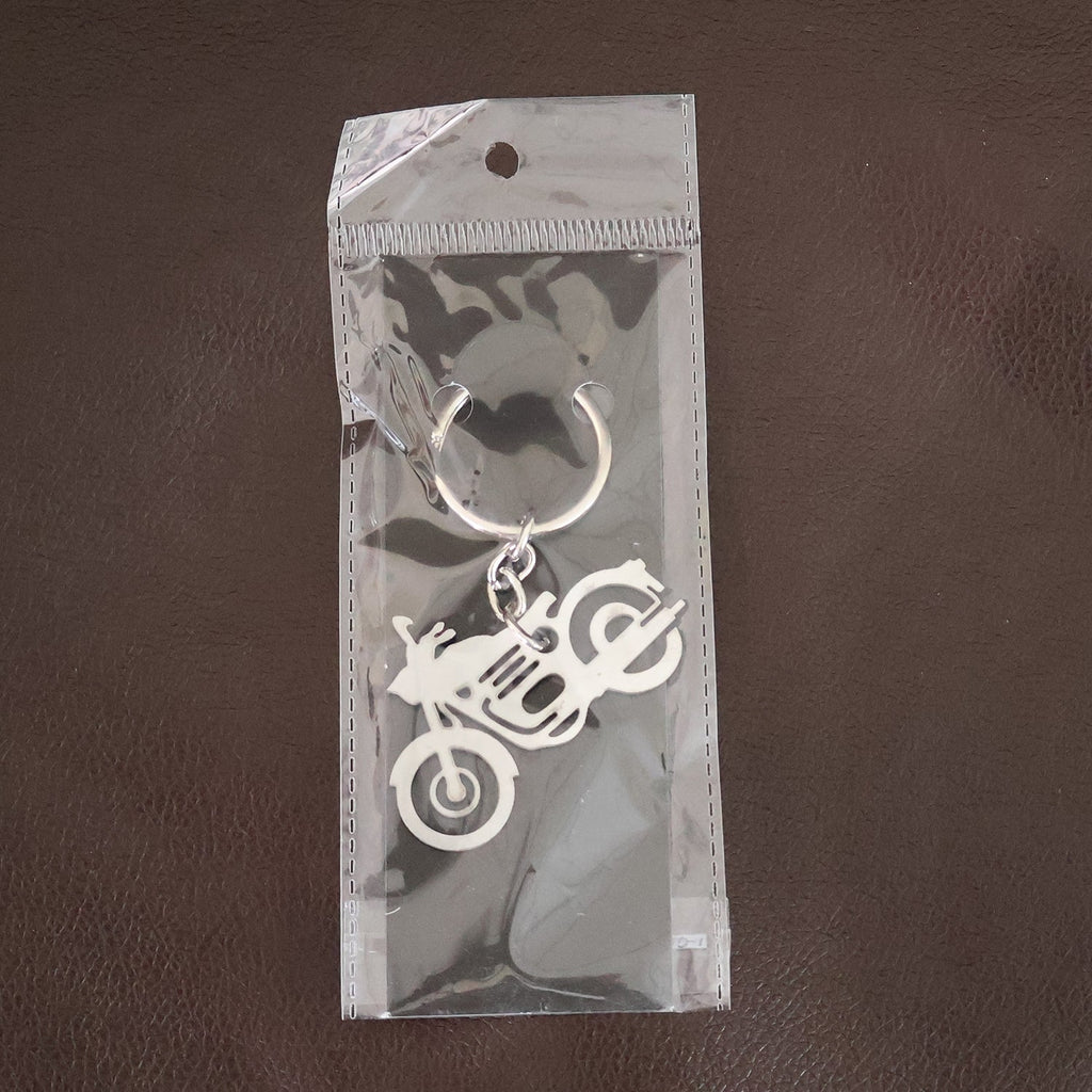 ALVENZA Motorcycle Keychain – Durable Metal Silhouette for Indian Riders